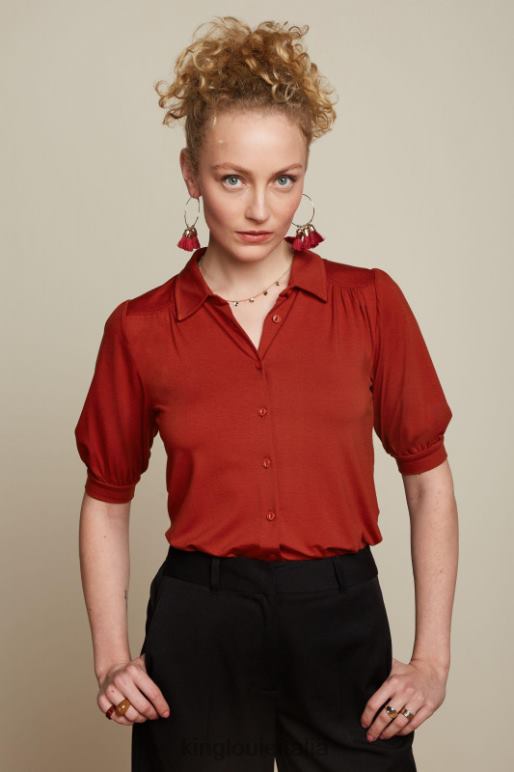 donne King Louie rosso terra di Siena camicetta carina ecovero light abbigliamento 0L484140 donne King Louie rosso terra di Siena camicetta carina ecovero light abbigliamento 0L484140